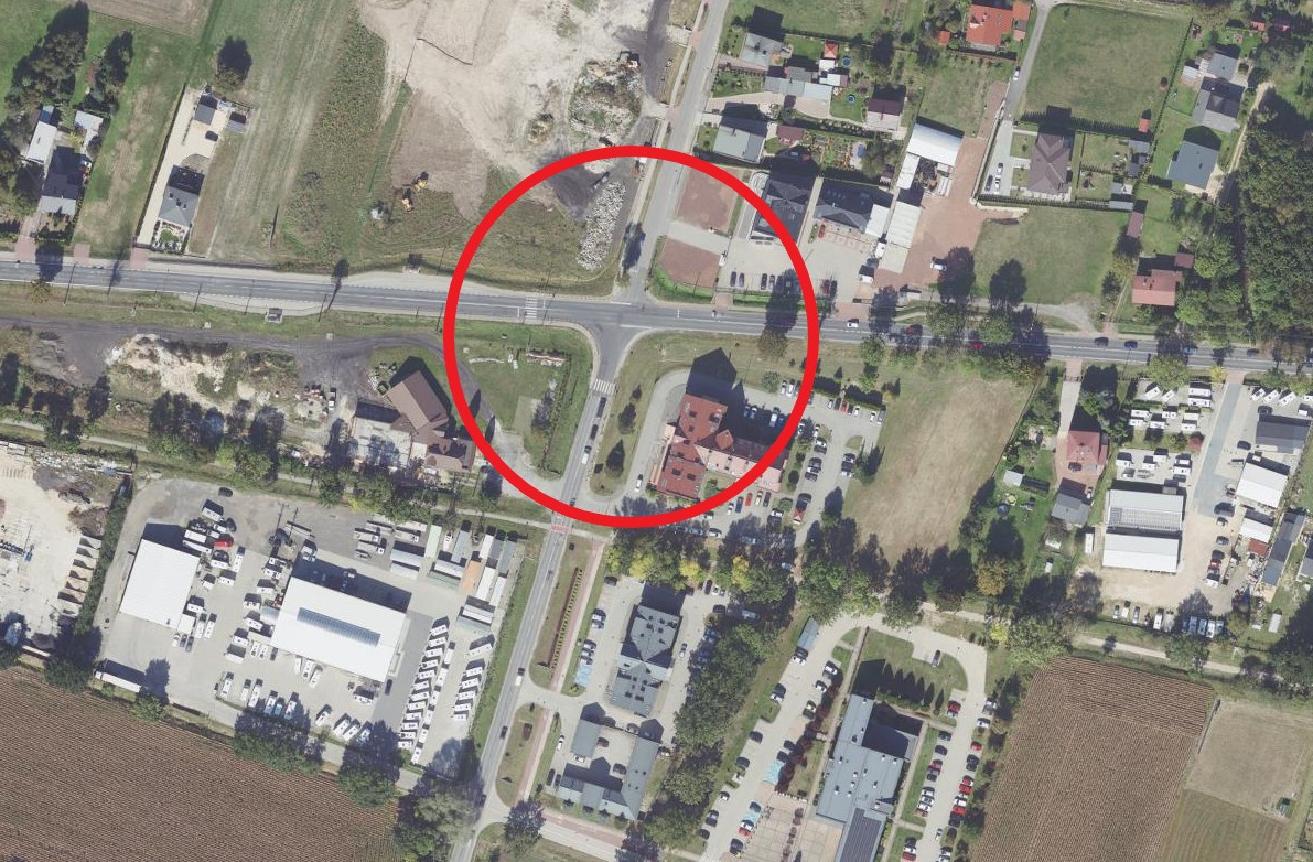 Zdjęcie przedstawiające miejsce wprowadzenia tymczasowej organizacji ruchu